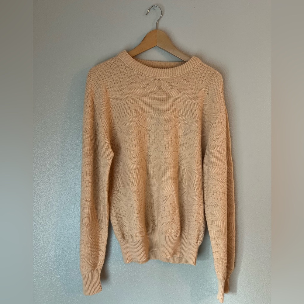 Vintage London Fog Sweater, Peach, Large